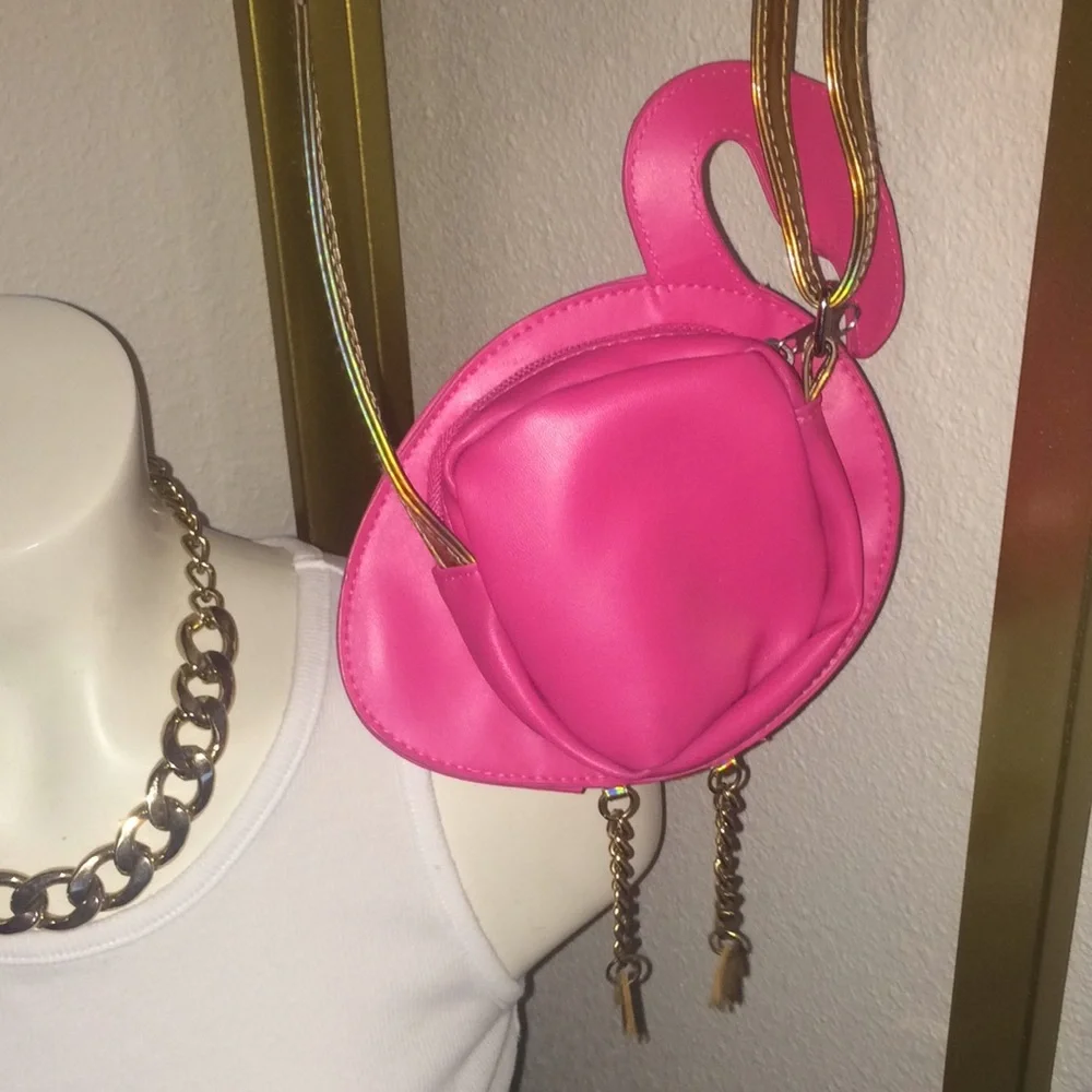 Flamingo Pink & Gold Girls Purse - Picture 6 of 7